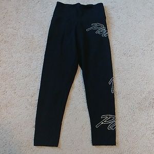 Black rhinestone PINK leggings